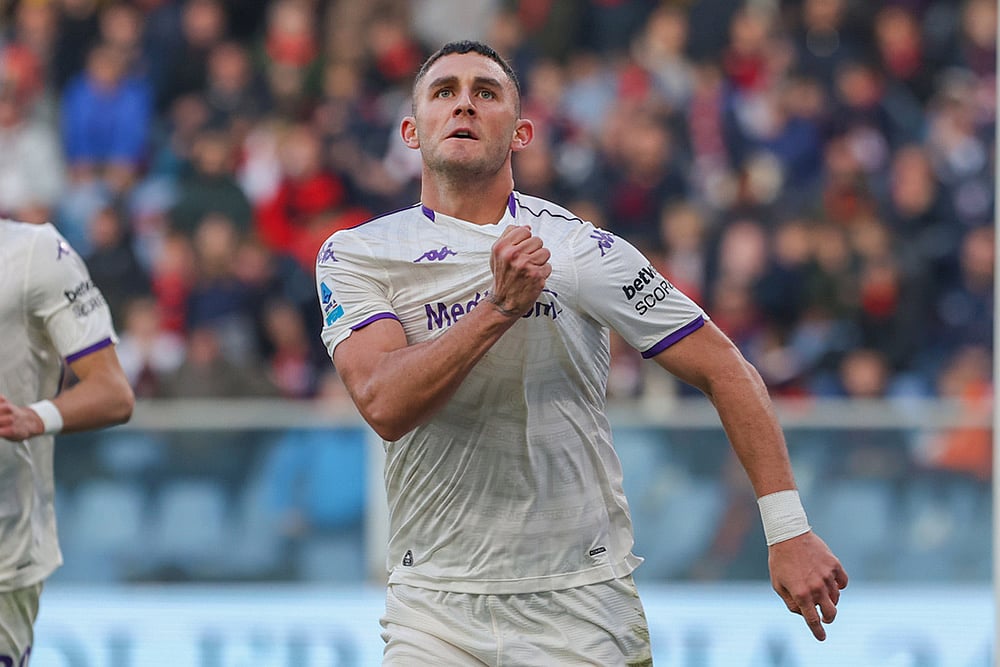 Italy soccer Serie A-Genoa Vs Fiorentina-Fiorentinas Roberto Piccoli 
