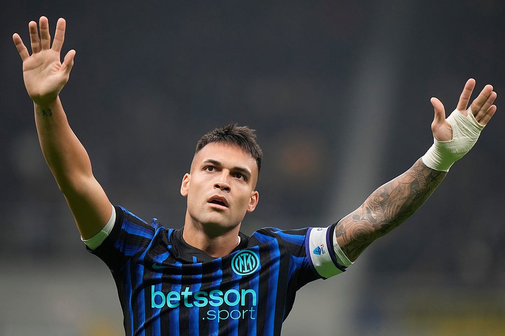 Italy soccer Serie A-Inter Milan vs Lazio-Inter Milans Lautaro Martinez