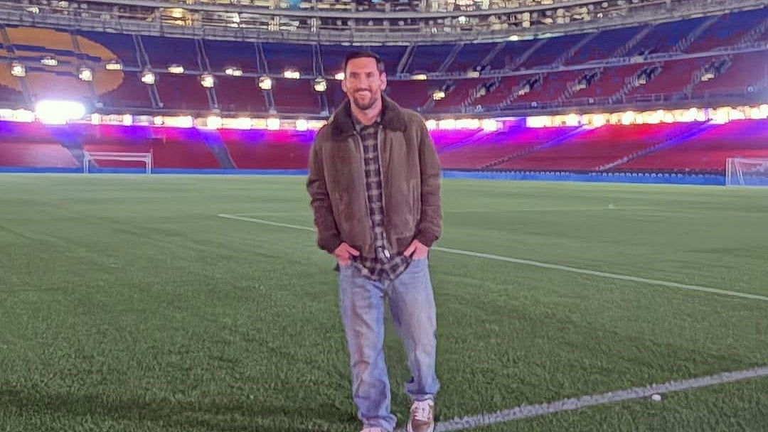 X/FC Barcelona : Lionel Messi at the Camp Nou recently