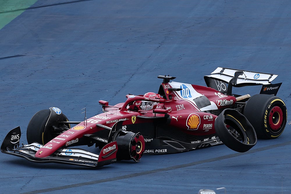 Brazil F1 GP Auto Racing 2025 Sao Paulo Grand Prix-Ferrari driver Charles Leclerc