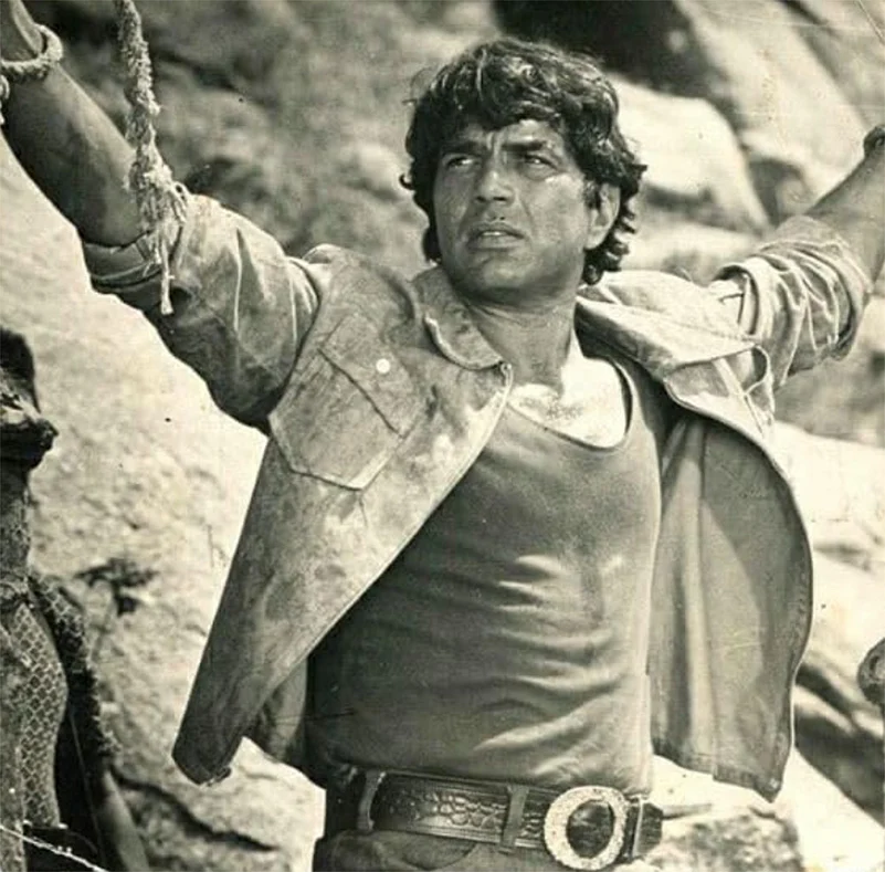 Bollywood actor Dharmendra in Sholay (1975)
