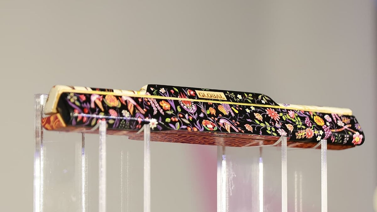 Special Arrangement : Designed by Indian visual artist Aaquib Wani, the three-faceted baton reflects India’s diverse culture and natural heritage.