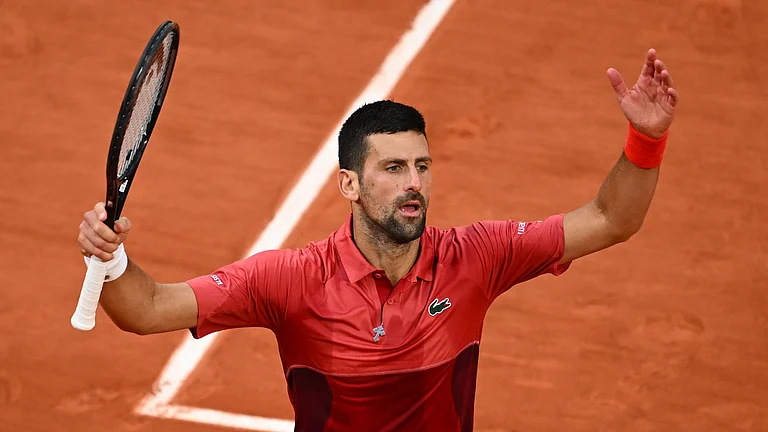 Novak Djokovic at the French Open - File