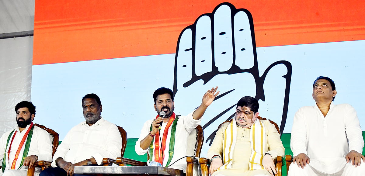 PTI : Telangana Chief Minister A. Revanth Reddy addresses a press conference ahead of Jubilee Hills Assembly constituency by-election, in Hyderabad