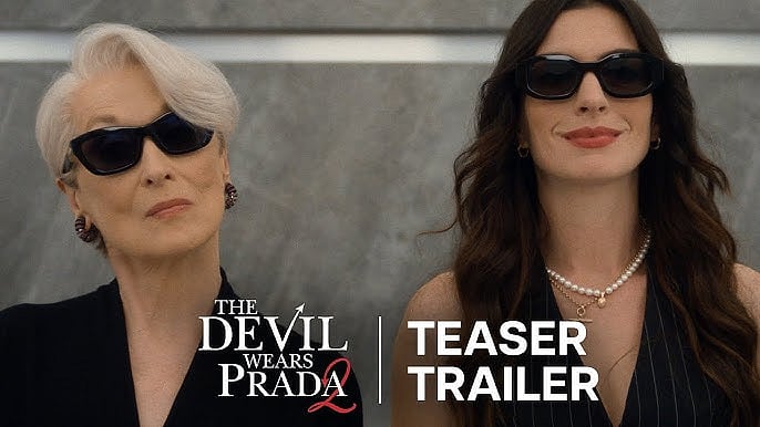 YouTube/20th Century Studios : Meryl Streep, and Anne Hathaway in The Devil Wears Prada 2 teaser
