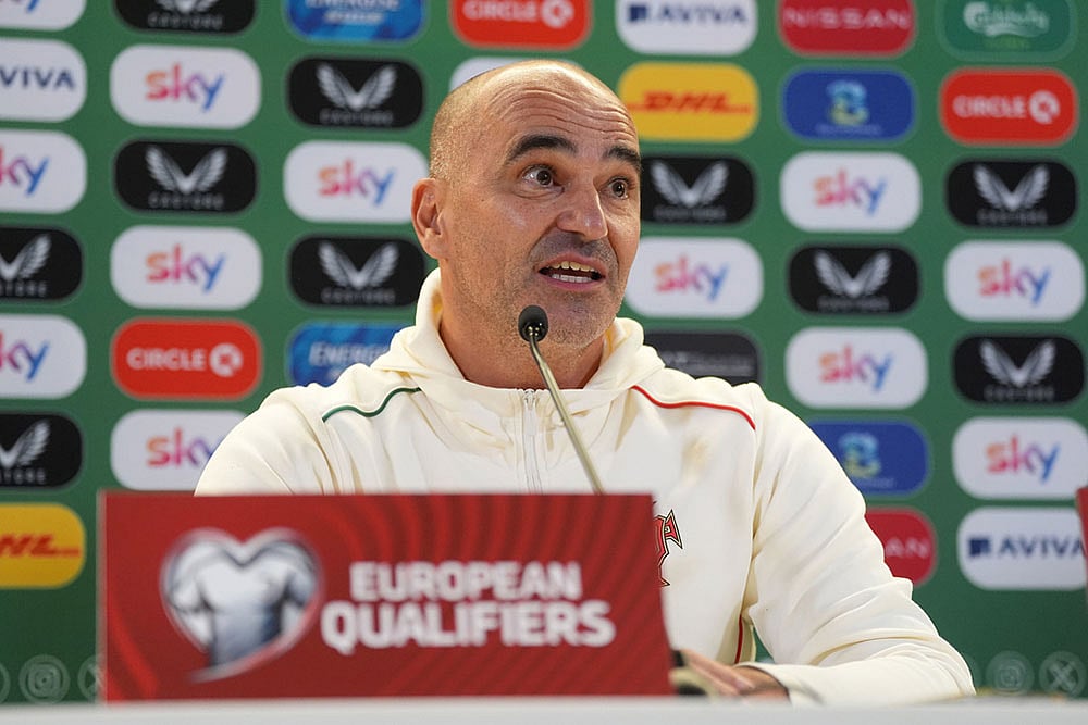 Roberto Martinez speaks during a press conference in Dublin