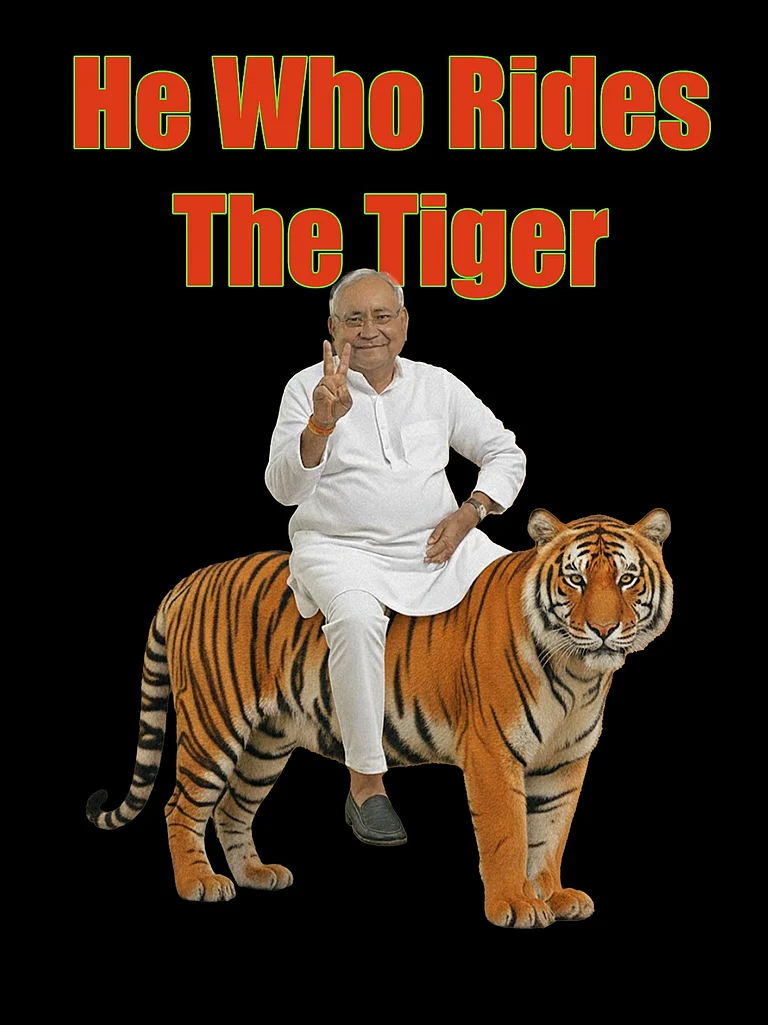 Tiger Zinda Hai, says poster outside Nitish Kumar's house - Vikas Thakur