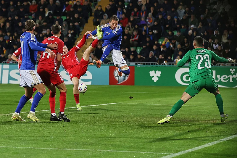 FIFA World Cup Qualifier Soccer Match: Italy vs Moldova