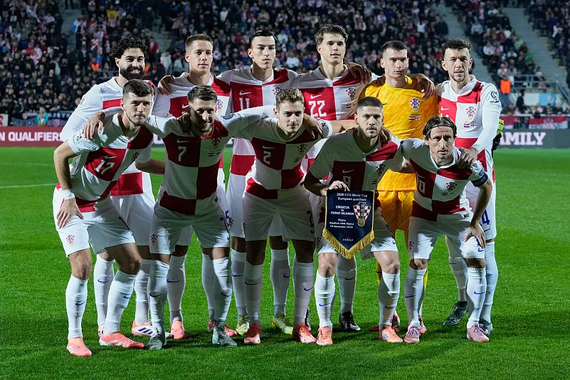 Croatia vs Faroe Islands World Cup Soccer European Qualifiers-Croatia players