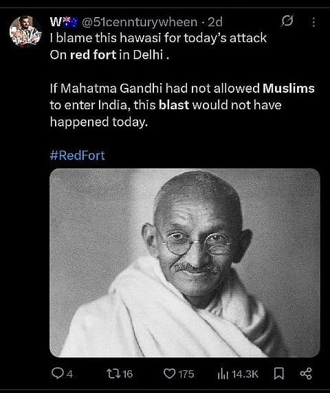 A screengrab of an Anti-Muslim tweet.