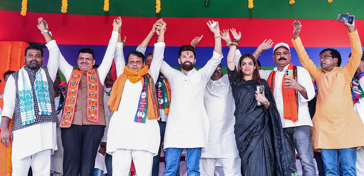 IMAGO / ANI News : Fadnavis campaighn bihar election