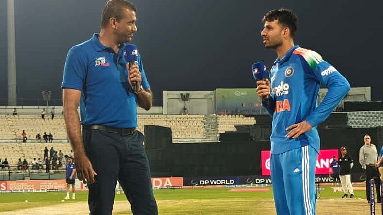 BCCI : India A skipper Jitesh Sharma at the toss.