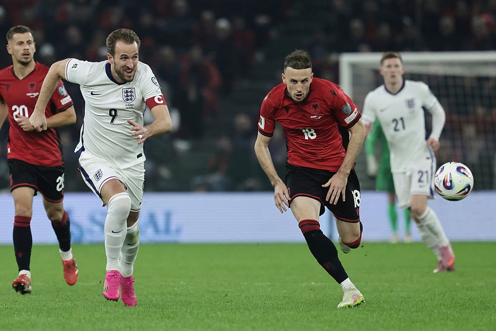 Albania Vs England World Cup 2026 Qualifiers-Harry Kane, Ardian Ismajli