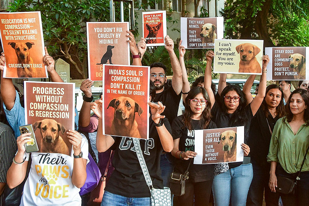 Animal lovers protest in Mumbai