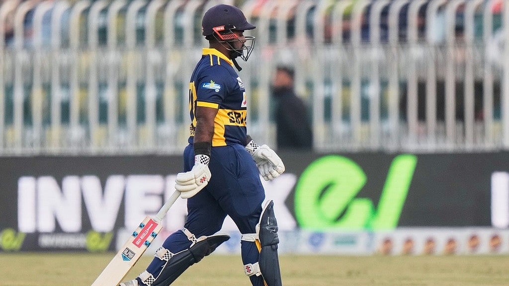 AP : Sri Lanka's captain Charith Asalanka walks off the field after his dismissal during the second one day international between Pakistan and Sri Lanka, in Rawalpindi.