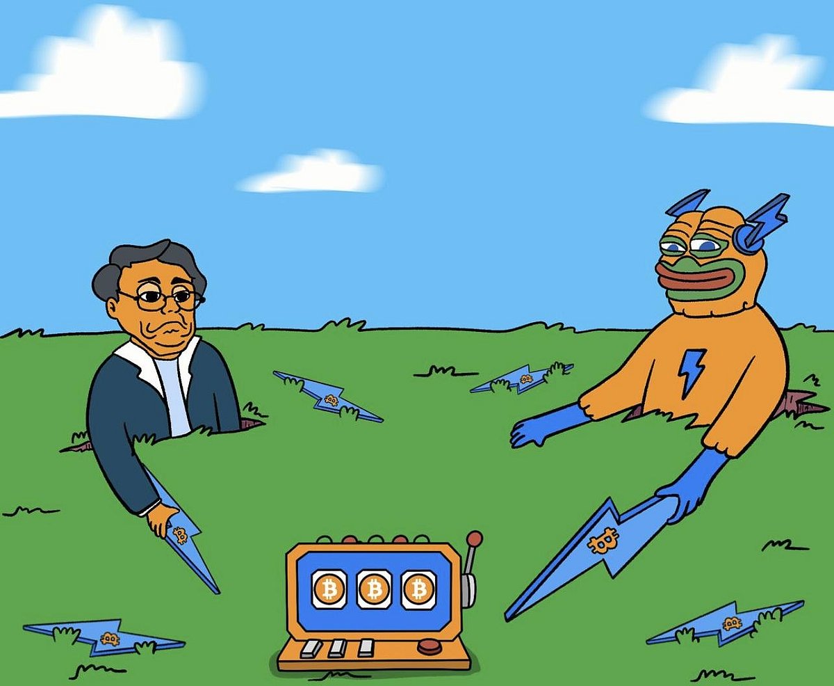 Two Cartoon characters with lightning bolts