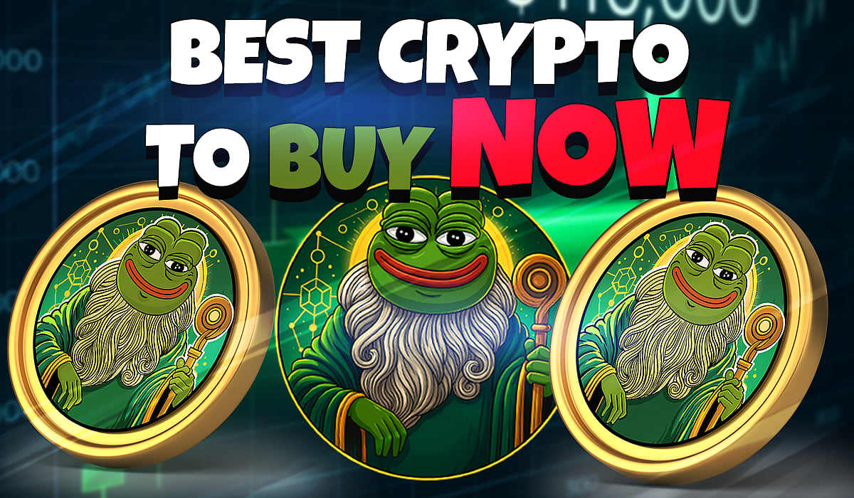 Pepeto logos with text BEST CRYPTO TO BUY NOW