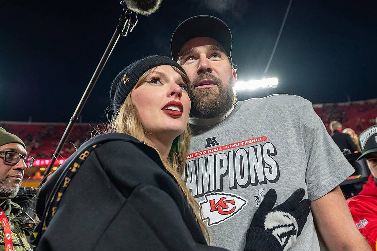 Source: IMAGO/ Zuma Press Wire : Taylor Swift and Travis Kelce's relationship are among celebrities that have inspired fans to develop "parasocial" relationships. "Parasocial" is Cambridge Dictionary's word of the year for 2025

