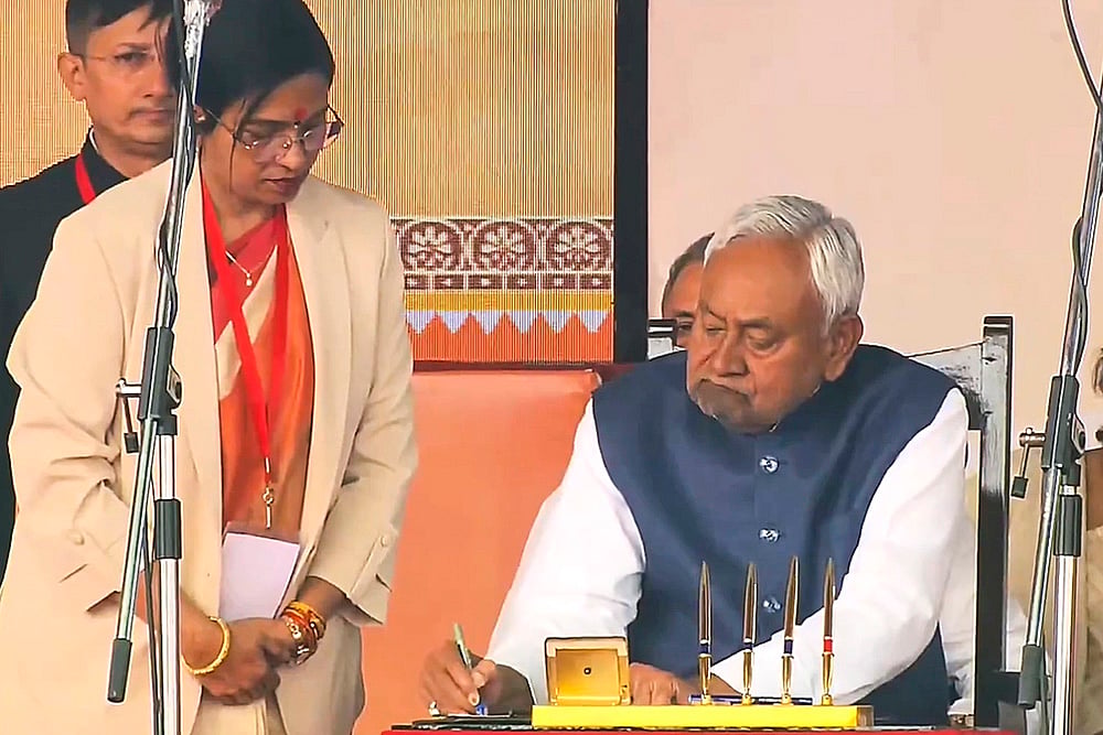 Bihar NDA Govt swearing-in ceremony-JD(U) supremo Nitish Kumar