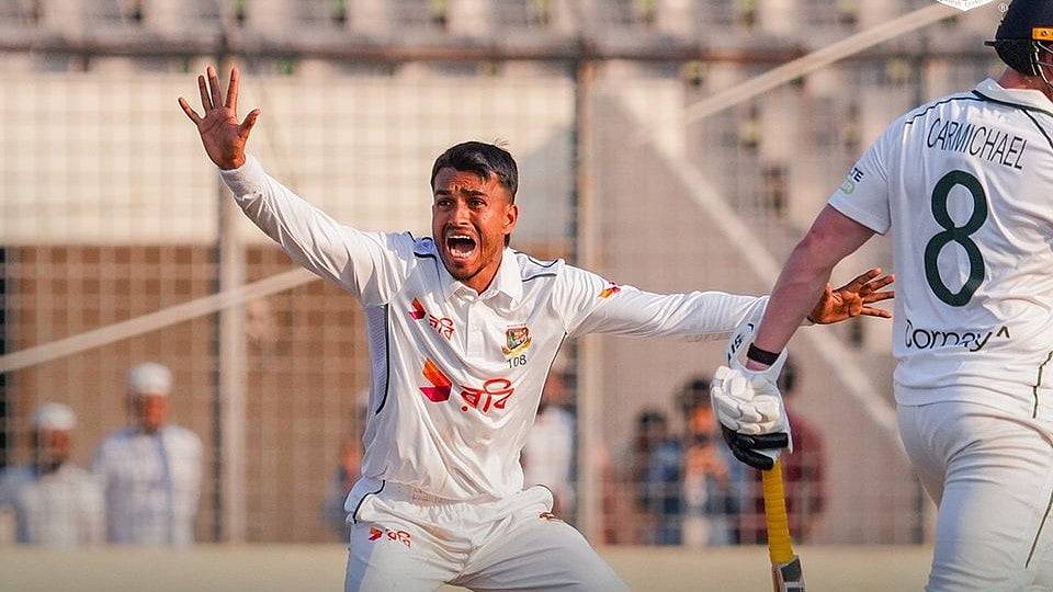 X/@BCBtigers : Bangladesh Vs Ireland LIVE Score, 2nd Test Day 3: BAN player celebrating a wicket.