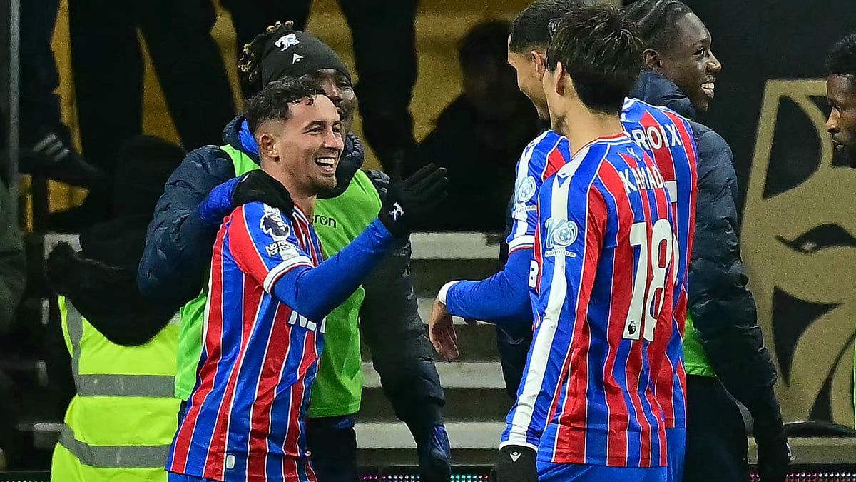 Yeremy Pino celebrates his goal against Wolves