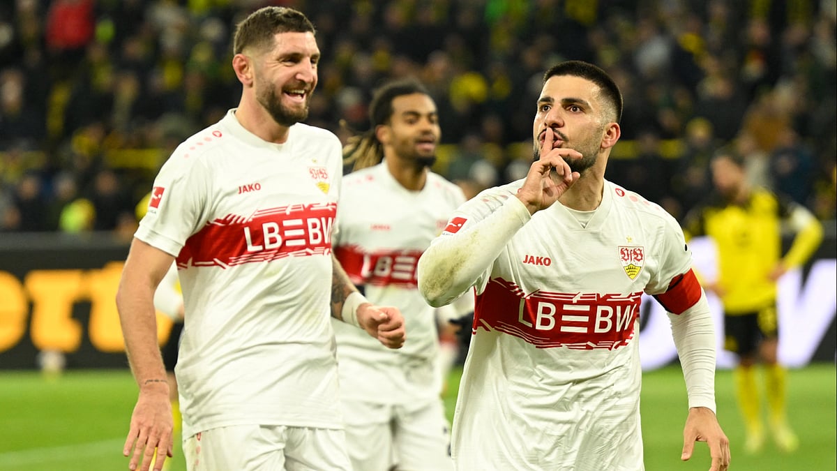 Deniz Undav celebrates his third goal on Saturday