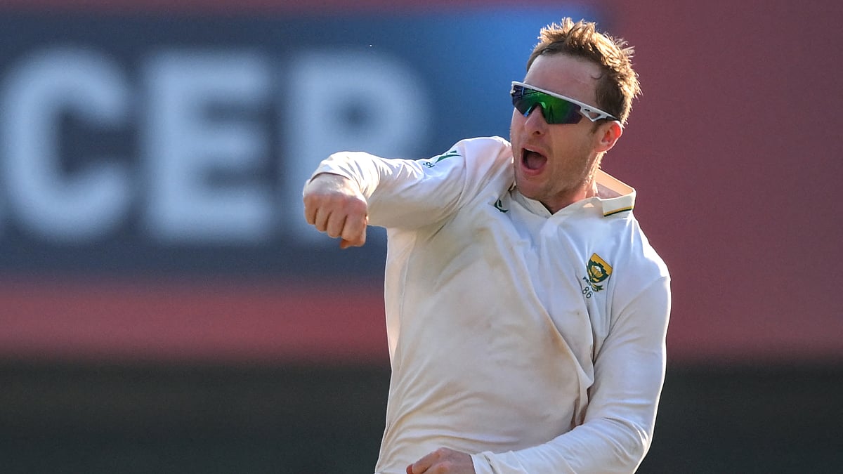 South Africa's player of the series, Simon Harmer