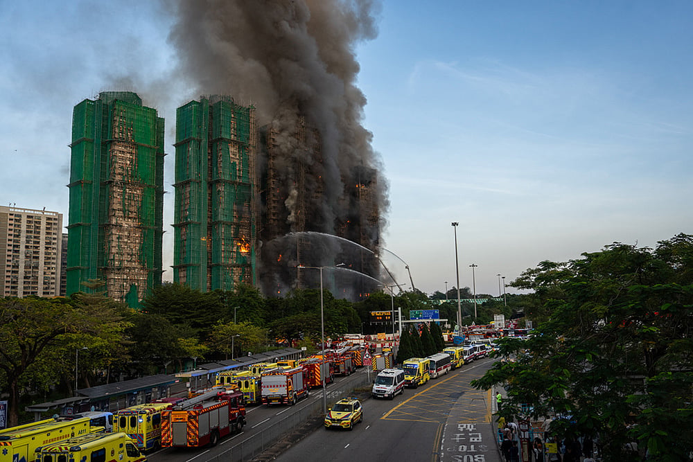 Hong Kong fire 2025, high-rise fire Hong Kong, Hong Kong building blaze