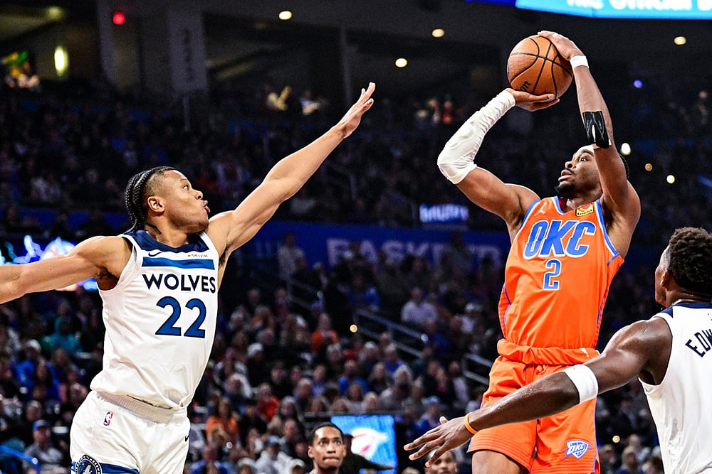 Timberwolves vs Thunder NBA Basketball game-Shai Gilgeous-Alexander
