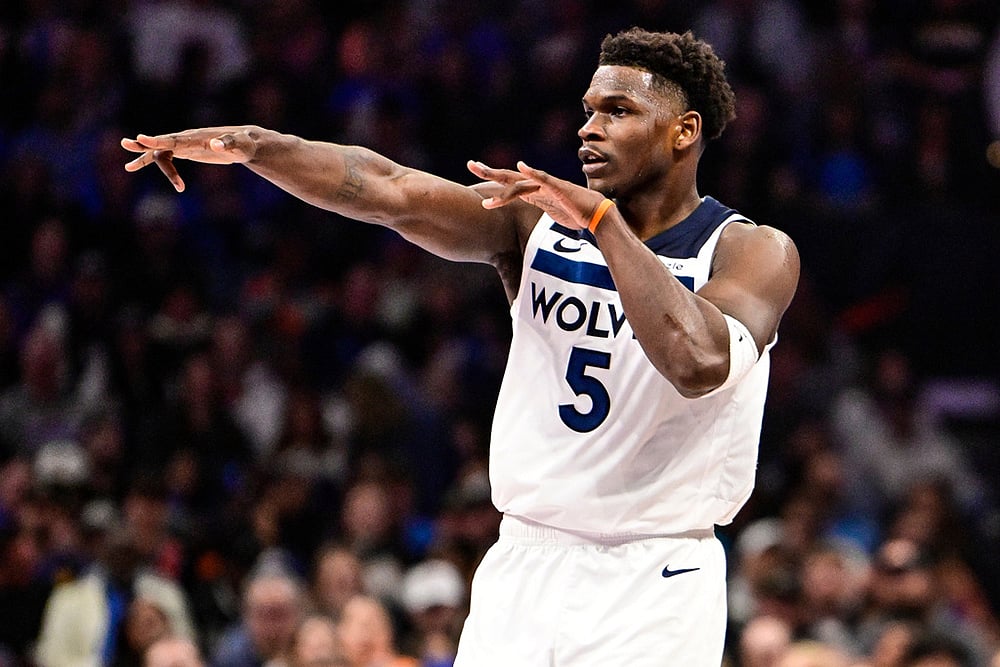Timberwolves vs Thunder NBA Basketball game-Anthony Edwards