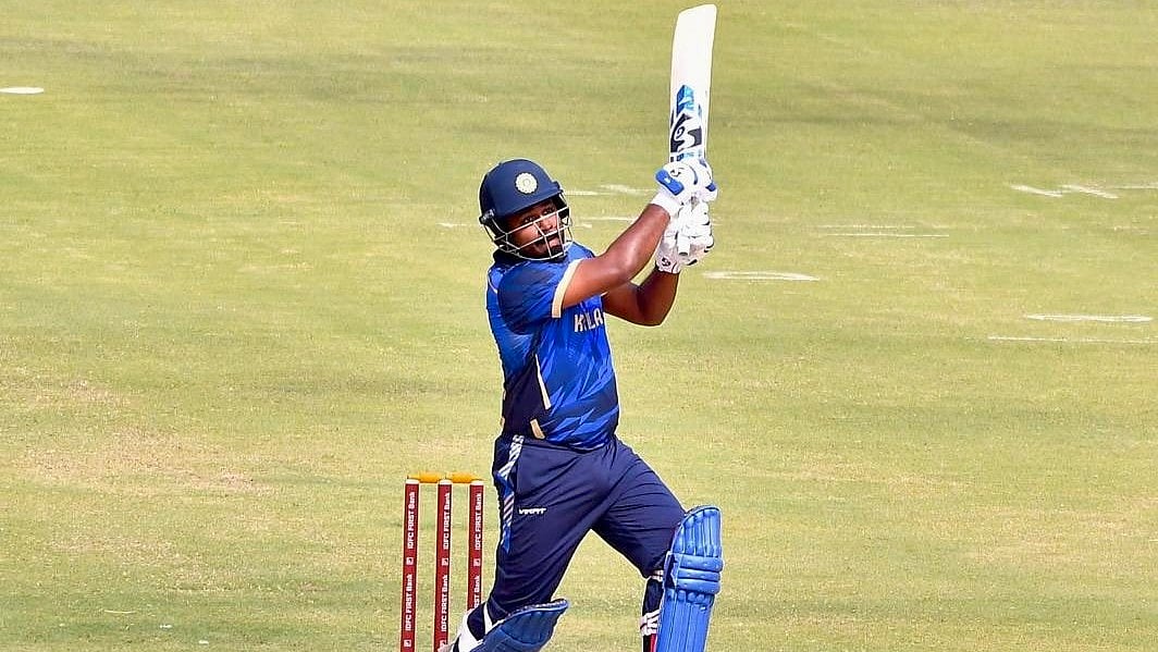 X/JayShah : File image of Sanju Samson in action for Kerela in the Syed Mushtaq Ali Trophy.