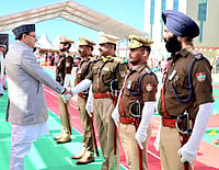 Why Uttarakhand Outpaced Jharkhand, Chhattisgarh: A Tale of Progress, Resources, Missed Opportunities IMAGO / ANI News : Uttarakhand State Formation Day Celebrations Chamoli, Nov 10 (ANI): Uttarakhand Chief Minister Pushkar Singh Dhami interacts with police officers during the Silver Jubilee Celebration of Uttarakhand Formation Day, in Chamoli on Monday.