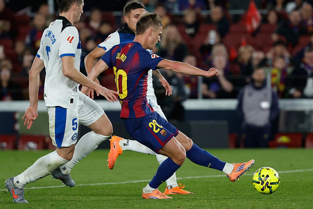 Barcelona vs Alaves Spanish Soccer La Liga-Dani Olmo