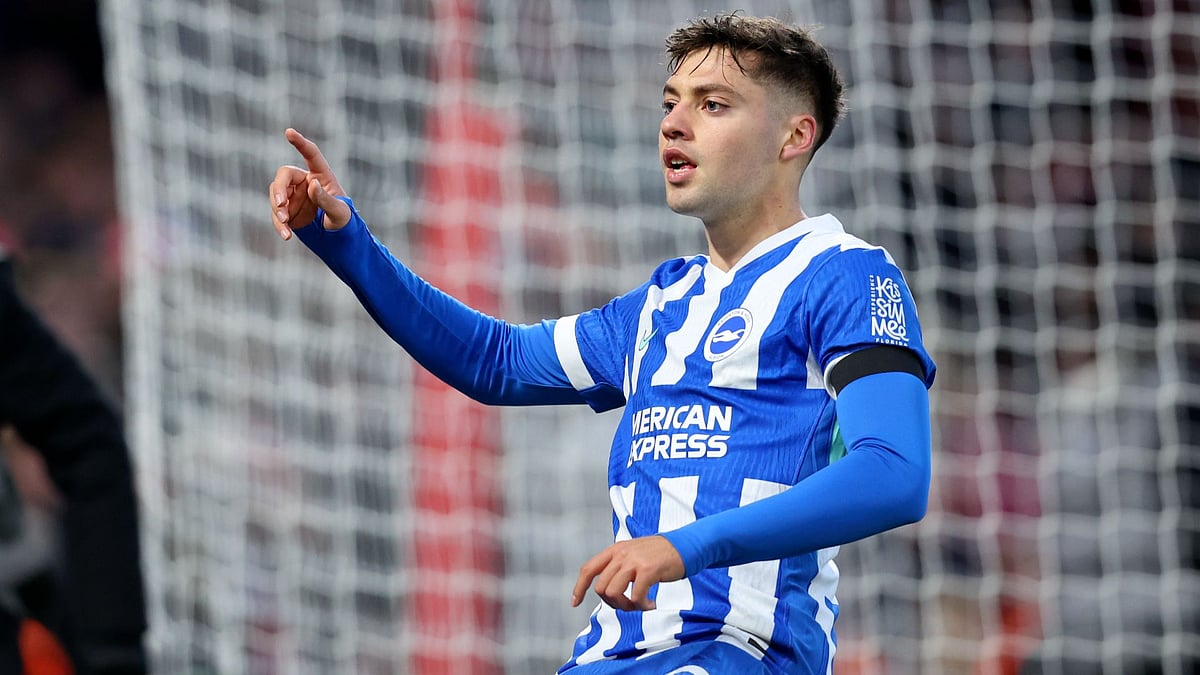 Tzimas celebrates scoring his first Premier League goal