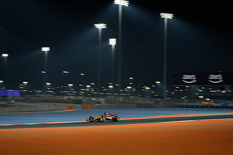McLaren driver Oscar Piastri of Australia steers his car during the sprint qualifying at the Lusail International Circuit ahead of the Qatar Formula One Grand Prix, in Lusail, Qatar.