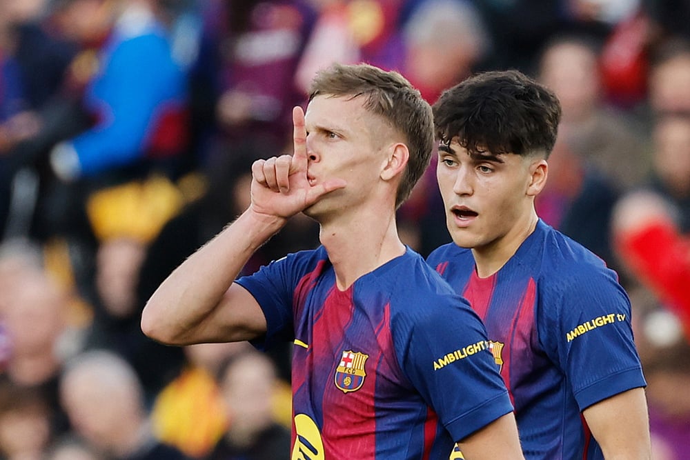 Barcelona vs Alaves Spanish Soccer La Liga-Dani Olmo