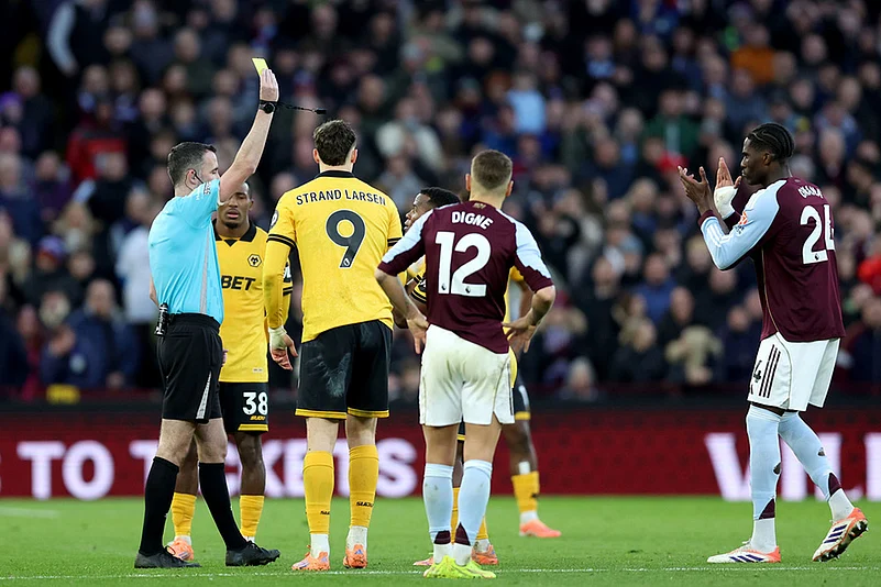 Aston Villa Vs Wolves English Premier League match-Jhon Arias