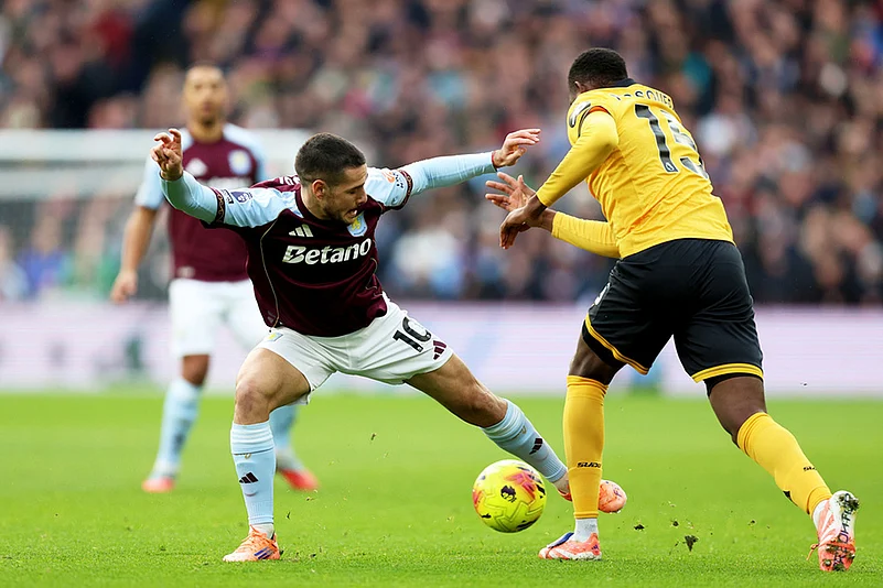 Aston Villa Vs Wolves English Premier League match-Emi Buendia