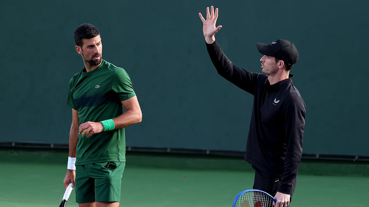 Novak Djokovic and Andy Murray pictured during their spell working together