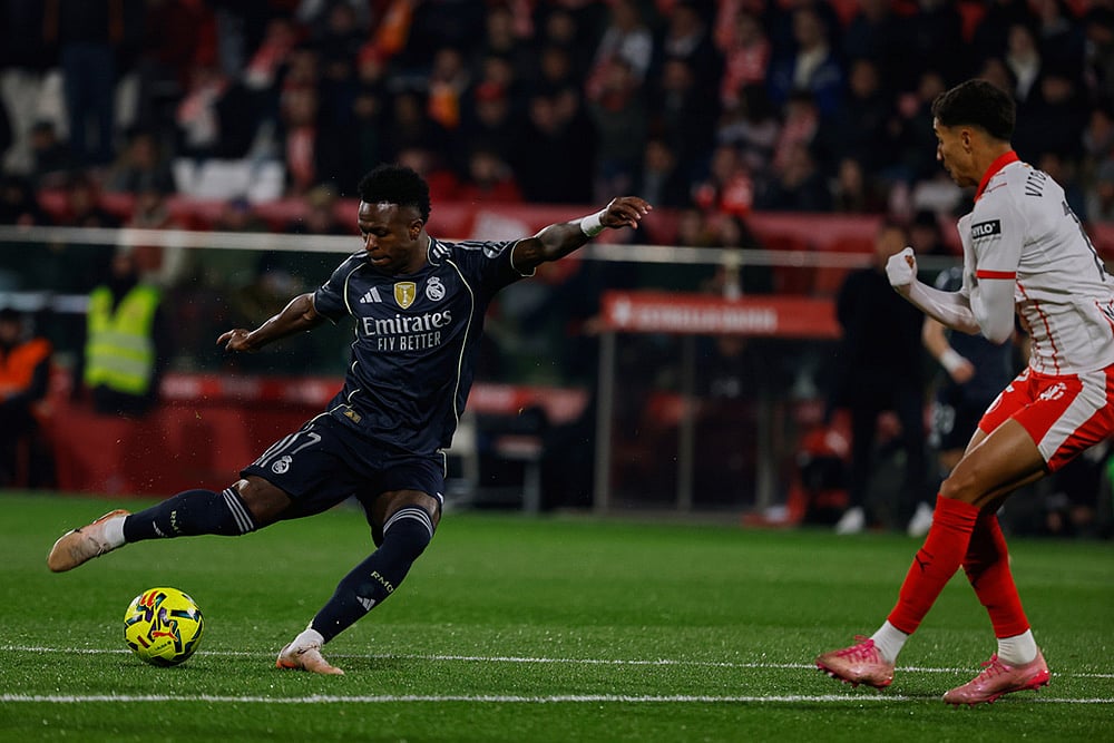 Girona vs Real Madrid La Liga soccer match-Vinicius Junior