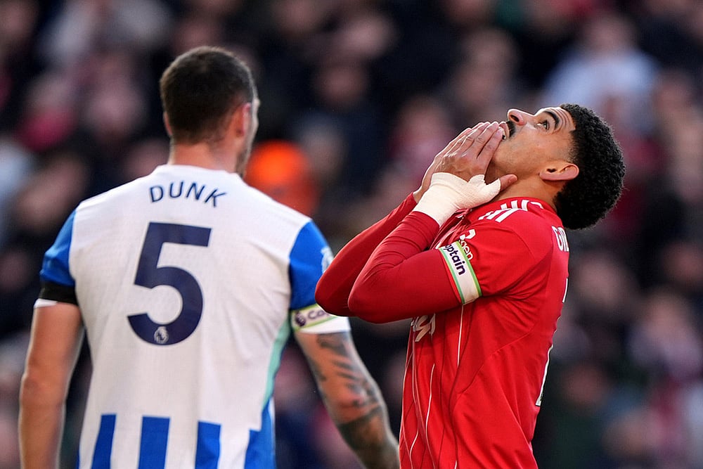 Nottingham Forest vs Brighton Premier League match-Morgan Gibbs-White
