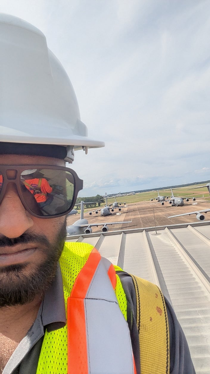 Chirag Soni : Chirag Soni at a National Air Guard facility, where governance frameworks meet mission-critical infrastructure delivery.