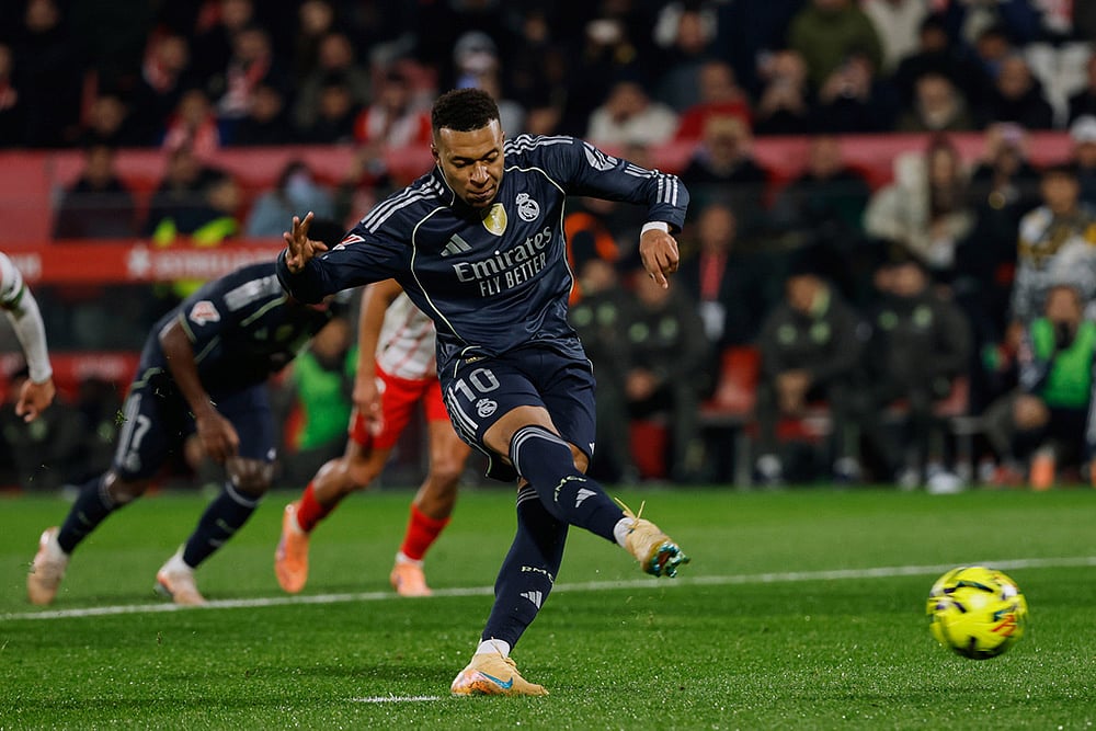 Girona vs Real Madrid La Liga soccer match-Kylian Mbappe 