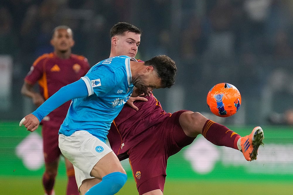 AS Roma vs Napoli italian soccer Serie A match-Amir Rrahmani