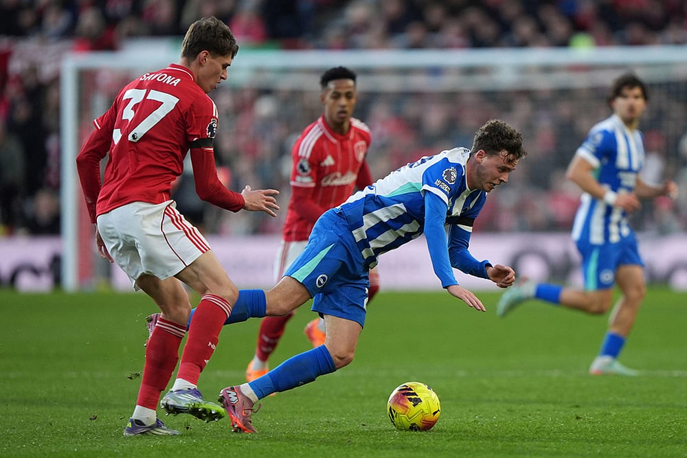 Nottingham Forest vs Brighton Premier League match-Nicolo Savona