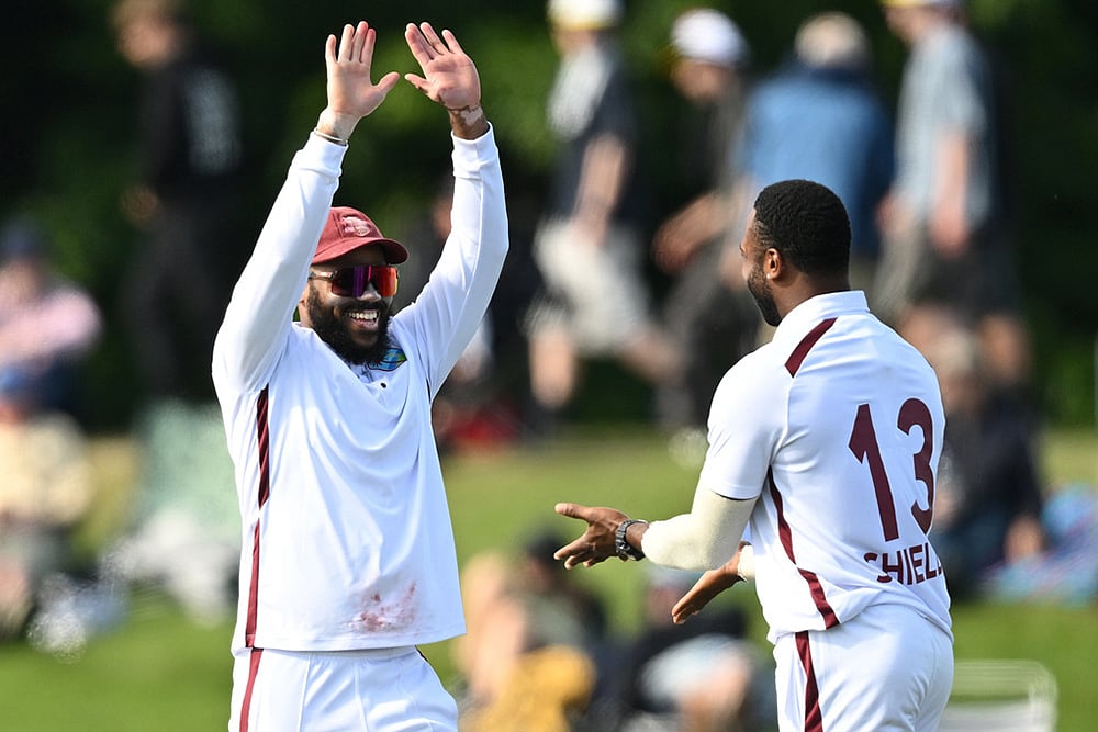 New Zealand Vs West Indies 1st Test Day 2 Cricket Photo-Ojay Shields