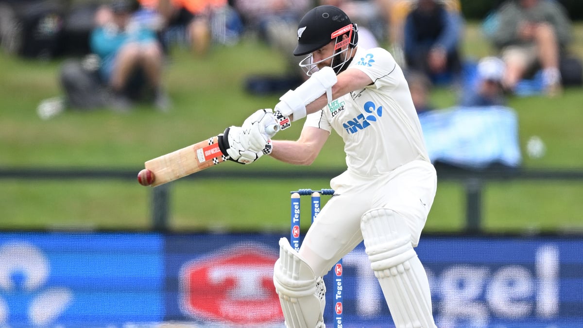 Andrew Cornaga/Photosport via AP : New Zealand's Kane Williamson bats against the West Indies during their cricket test match in Christchurch