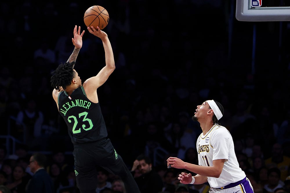 Los Angeles Lakers Vs New Orleans Pelicans NBA basketball-Trey Alexander