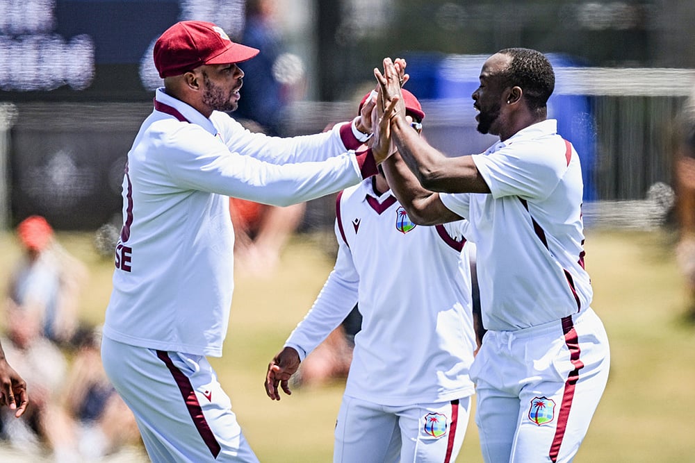 New Zealand vs West Indies 1st test cricket day 3 photo-Kemar Roach