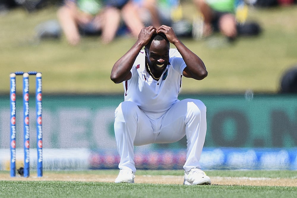 New Zealand vs West Indies 1st test cricket day 3 photo-Kemar Roach